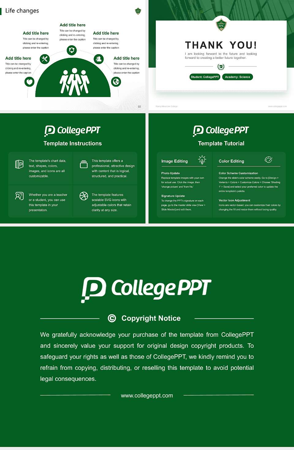 Rocky Mountain College National Scholarship Defense PPT Template4:3 ratio PPT effect preview image4