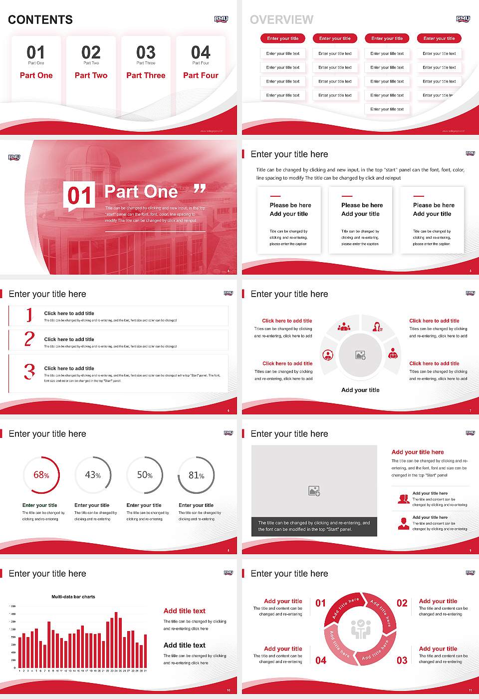 Robert Morris University Lecture Sharing and Networking Event PPT Template16:9 ratio PPT effect preview image2