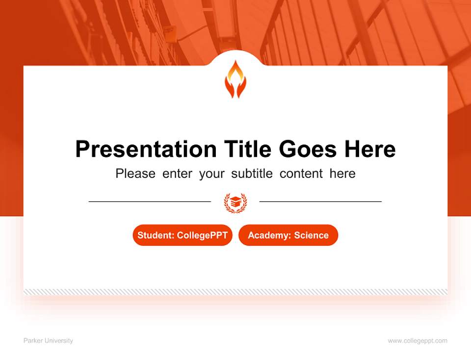 Parker University National Scholarship Defense PPT Template4:3 ratio PPT effect preview image4