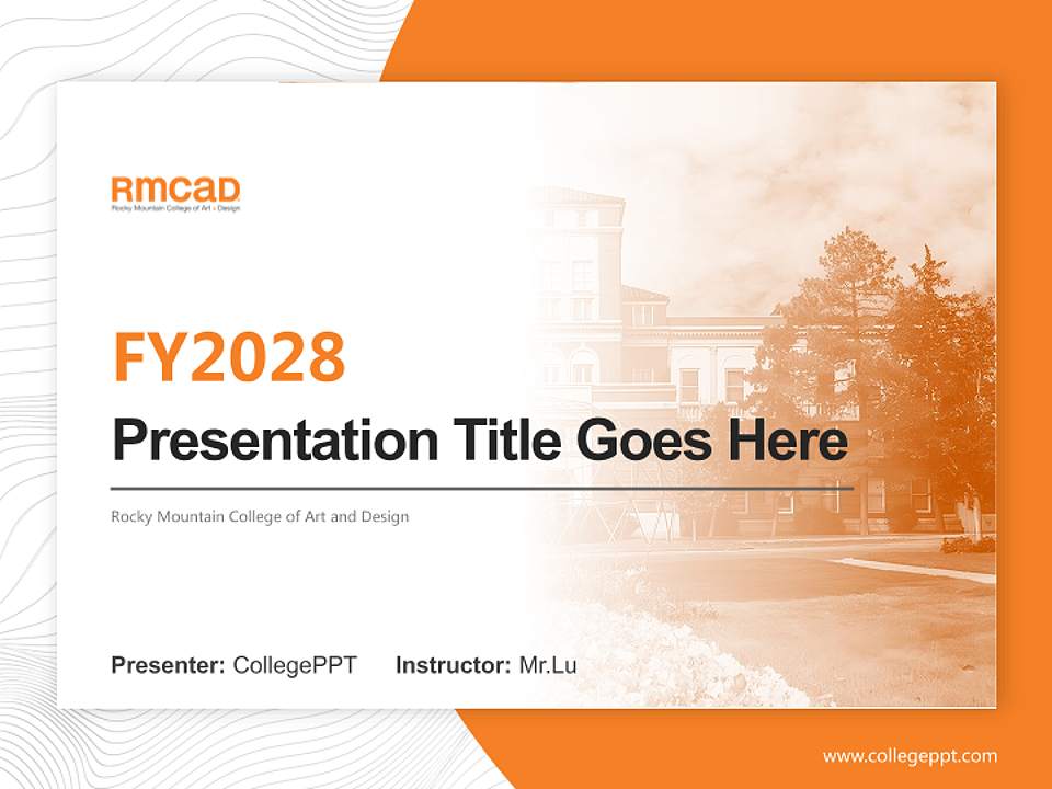 Rocky Mountain College of Art and Design Academic Presentation/Research Findings Report PPT Template4:3 ratio PPT effect preview image5