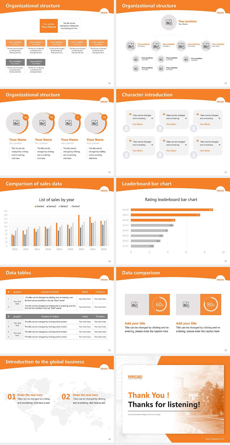 Rocky Mountain College of Art and Design Academic Presentation/Research Findings Report PPT Template4:3 ratio PPT effect preview image4