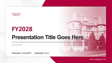 Rosemont College Academic Presentation/Research Findings Report PPT Template
