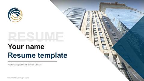 Pacific College of Health Science-Chicago Resume PPT Template