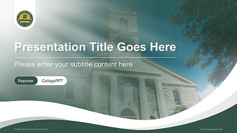 Pacific Rim Christian University Lecture Sharing and Networking Event PPT Template