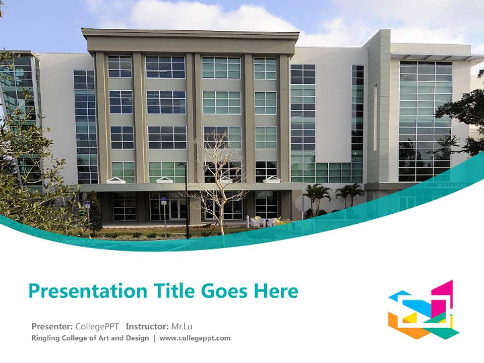 Ringling College of Art and Design Course/Courseware Creation PPT Template4:3 ratio PPT effect preview image5