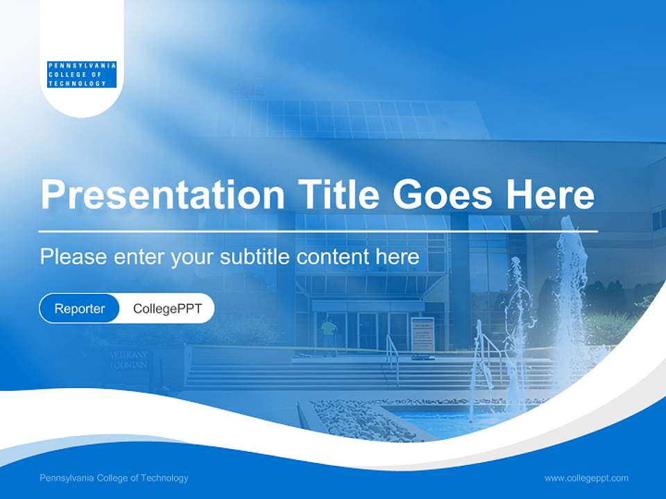 Pennsylvania College of Technology Lecture Sharing and Networking Event PPT Template4:3 ratio PPT effect preview image4