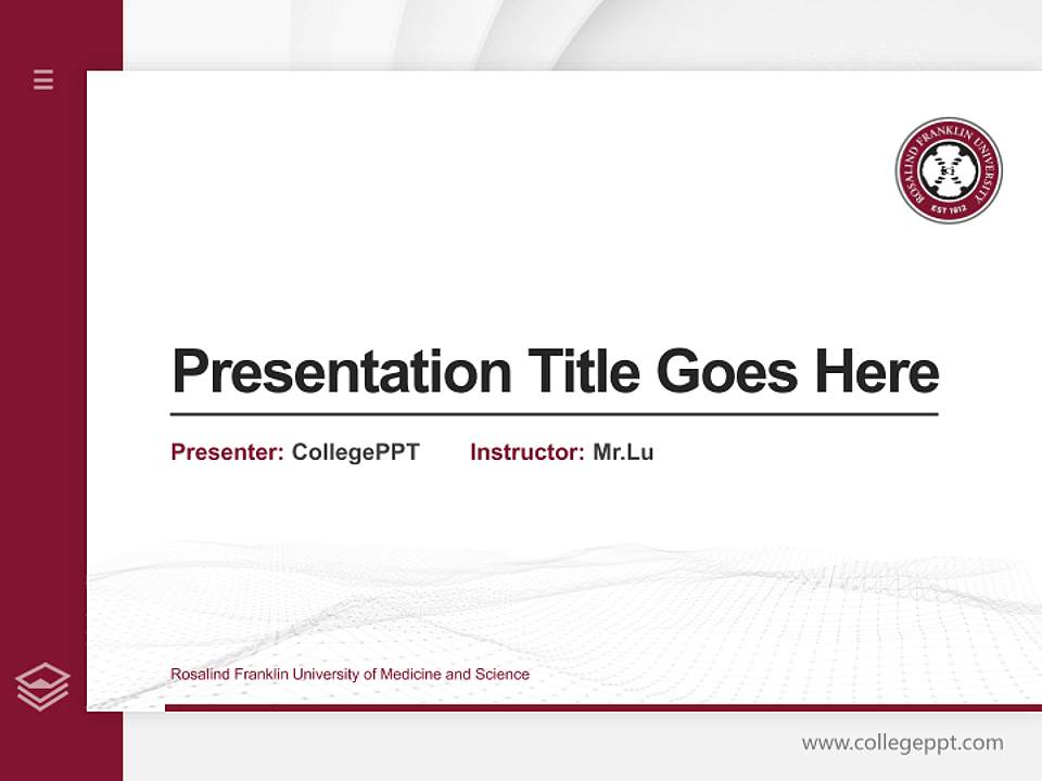 Rosalind Franklin University of Medicine and Science Thesis Proposal/Graduation Defense PPT Template4:3 ratio PPT effect preview image5