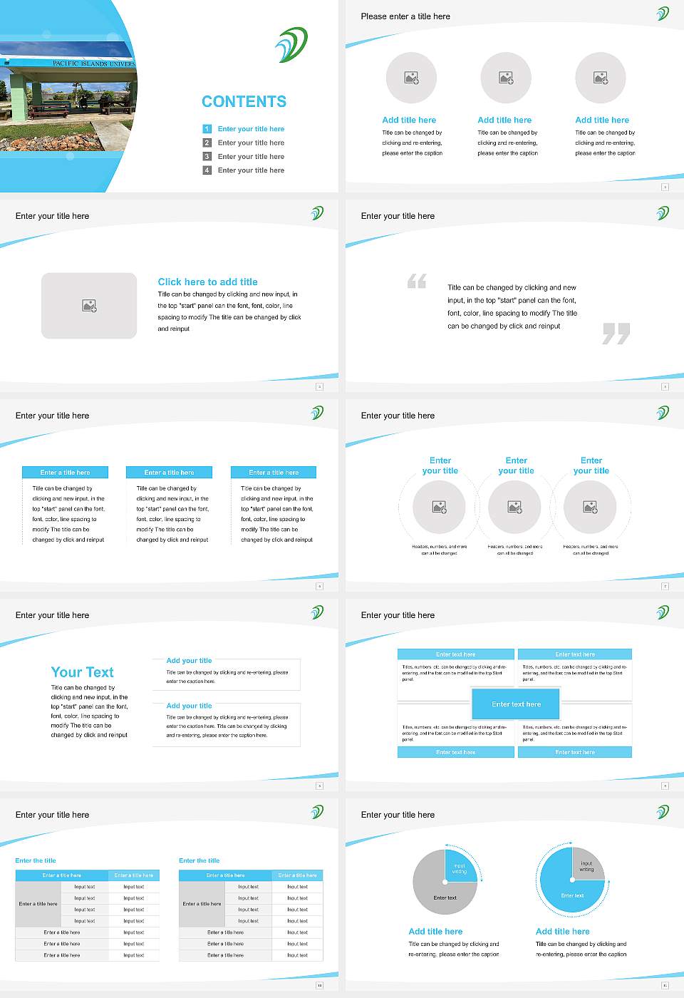 Pacific Islands University Course/Courseware Creation PPT Template16:9 ratio PPT effect preview image2