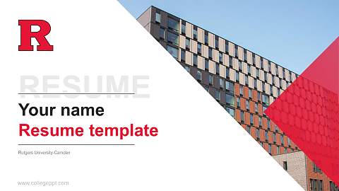 Rutgers University-Camden Resume PPT Template