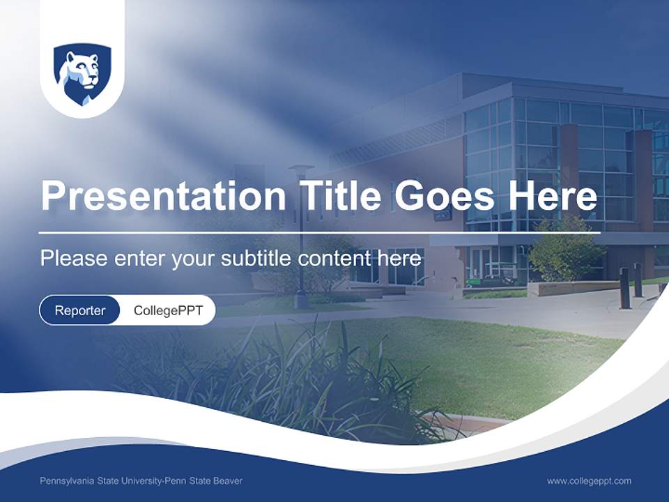 Pennsylvania State University-Penn State Beaver Lecture Sharing and Networking Event PPT Template4:3 ratio PPT effect preview image4