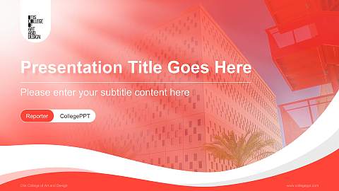 Otis College of Art and Design Lecture Sharing and Networking Event PPT Template