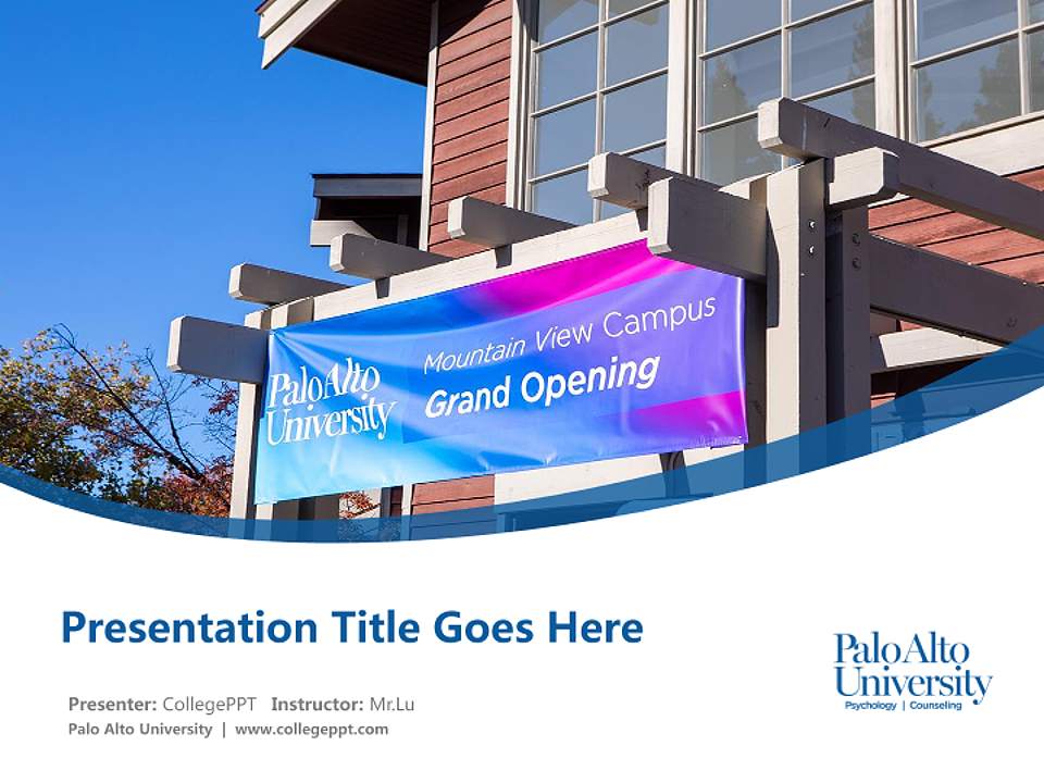 Palo Alto University Course/Courseware Creation PPT Template4:3 ratio PPT effect preview image5