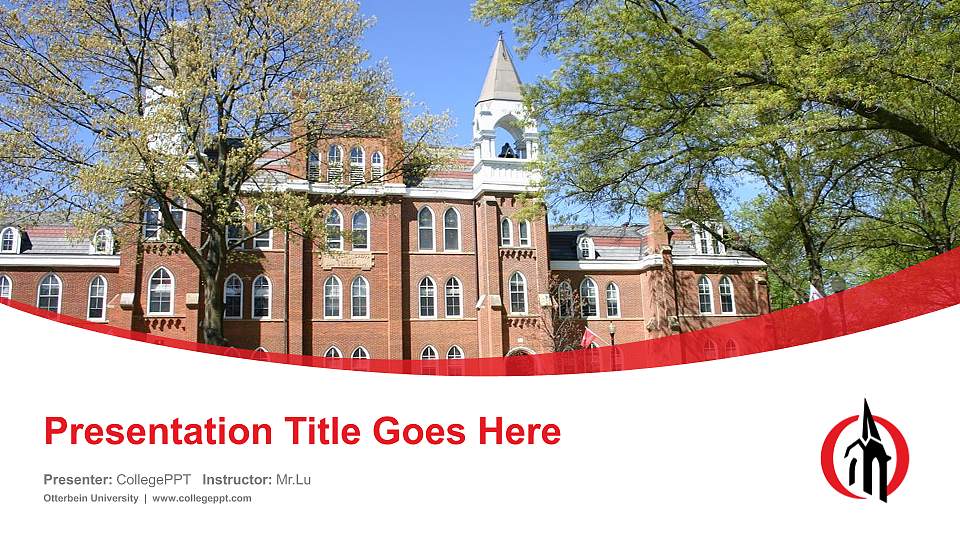 Otterbein University Course/Courseware Creation PPT Template16:9 ratio PPT effect preview image