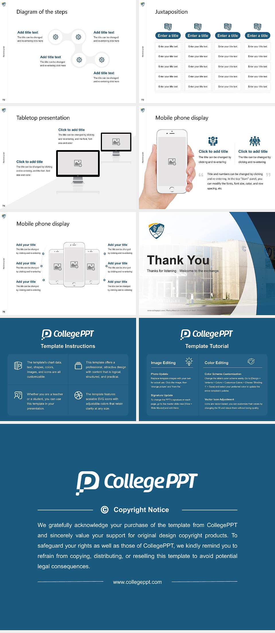 Rocky Mountain University of Health Professions Competition/Entrepreneurship Contest PPT Template4:3 ratio PPT effect preview image9