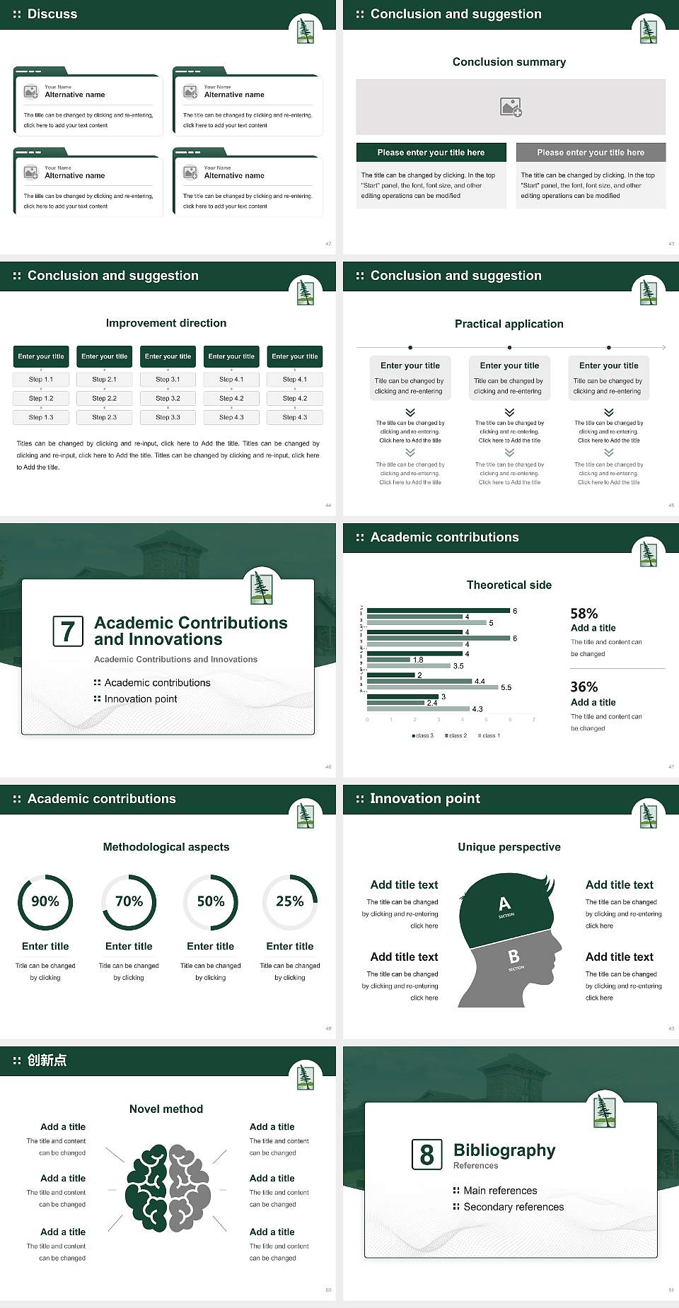 Paul Smith’s College Graduation Thesis Defense PPT Template4:3 ratio PPT effect preview image6