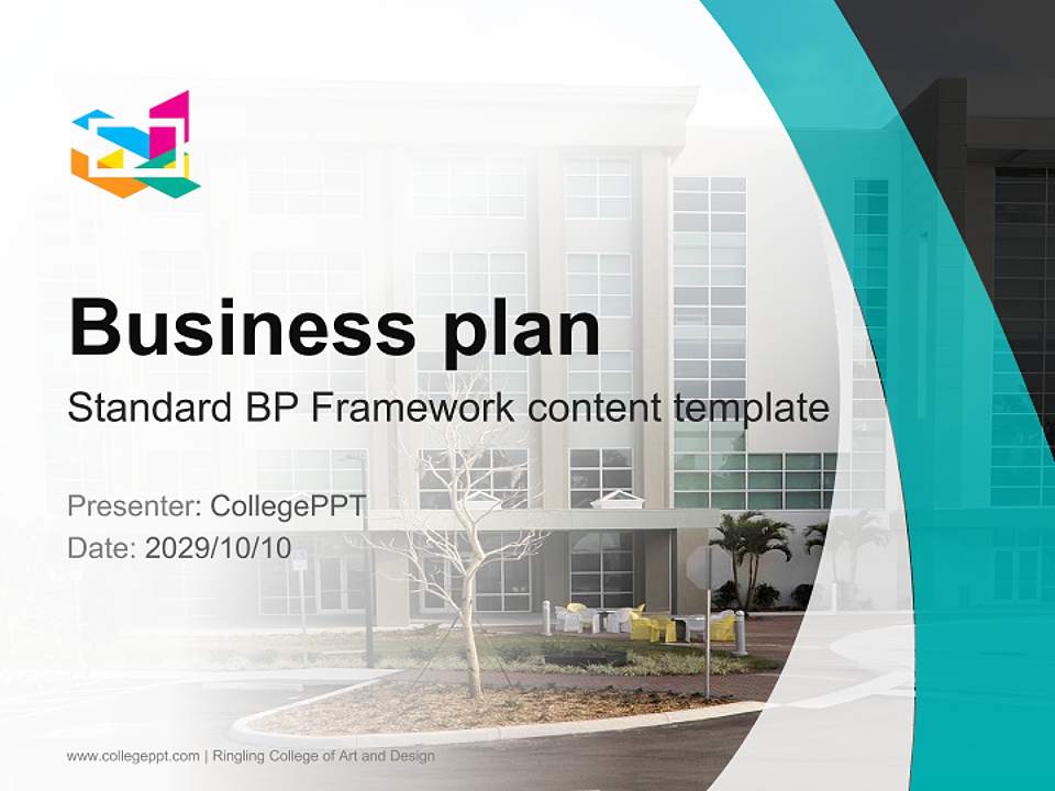 Ringling College of Art and Design Competition/Entrepreneurship Contest PPT Template4:3 ratio PPT effect preview image9