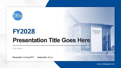 Rivier University Academic Presentation/Research Findings Report PPT Template