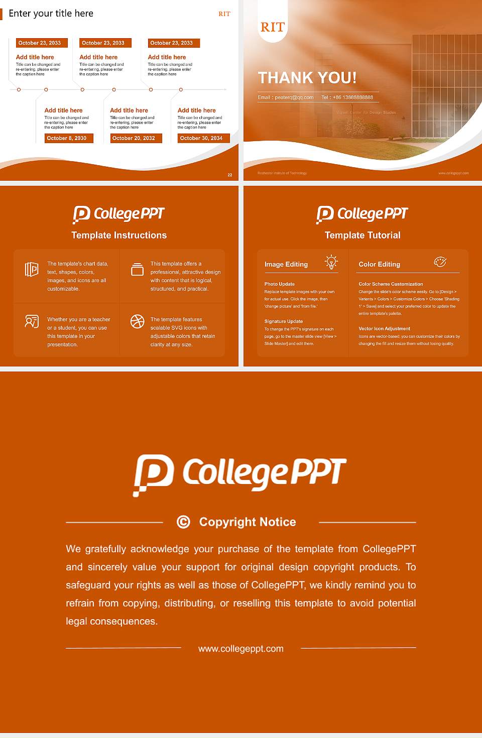 Rochester Institute of Technology Lecture Sharing and Networking Event PPT Template4:3 ratio PPT effect preview image4