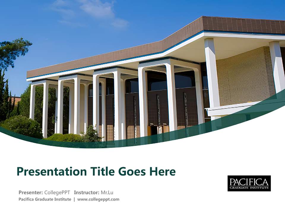 Pacifica Graduate Institute Course/Courseware Creation PPT Template4:3 ratio PPT effect preview image5