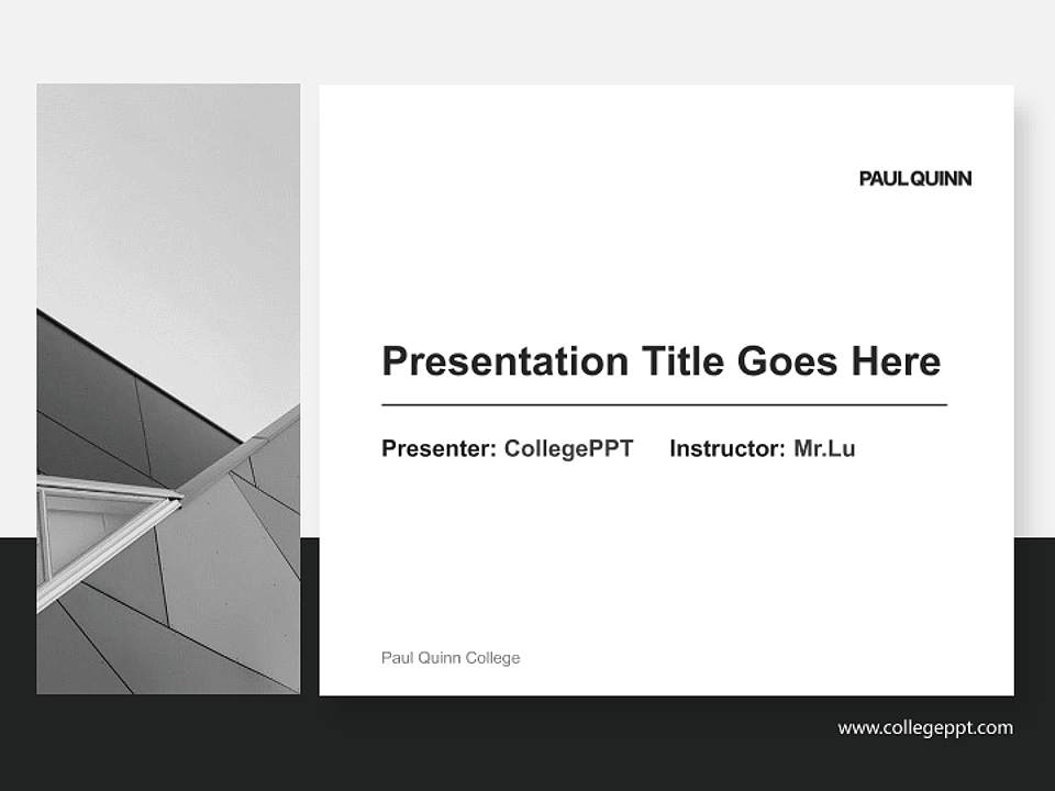 Paul Quinn College General Purpose PPT Template4:3 ratio PPT effect preview image6