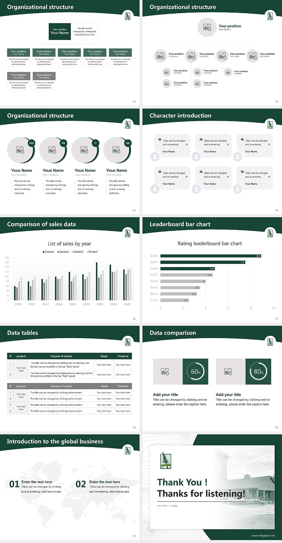 Paul Smith’s College Academic Presentation/Research Findings Report PPT Template4:3 ratio PPT effect preview image4