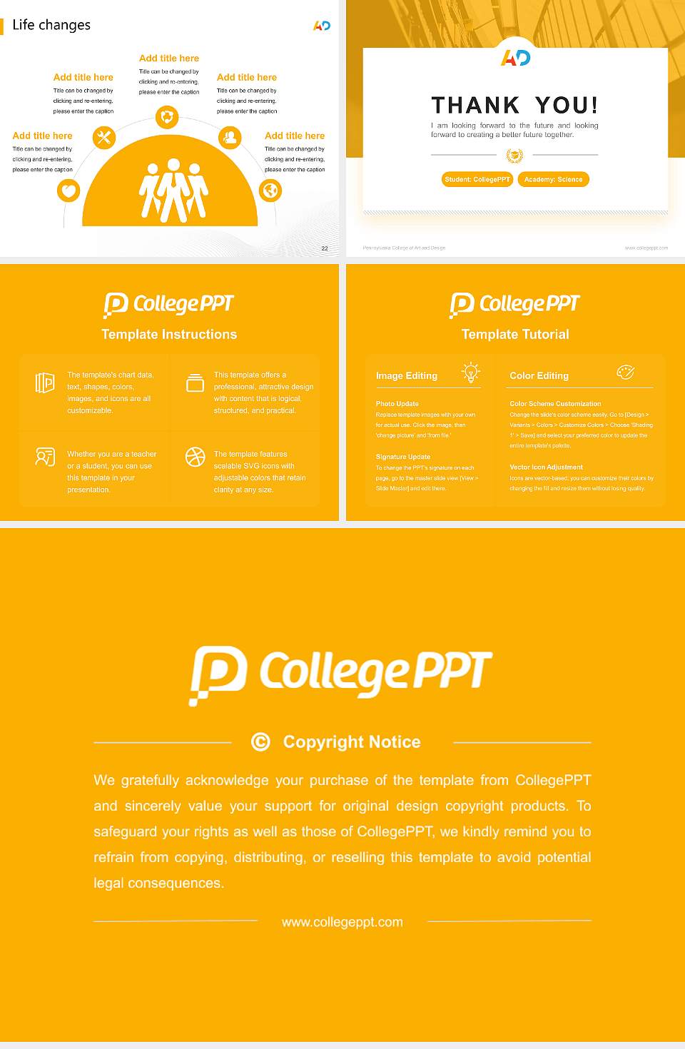 Pennsylvania College of Art and Design National Scholarship Defense PPT Template4:3 ratio PPT effect preview image4