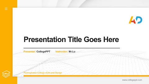 Pennsylvania College of Art and Design Thesis Proposal/Graduation Defense PPT Template