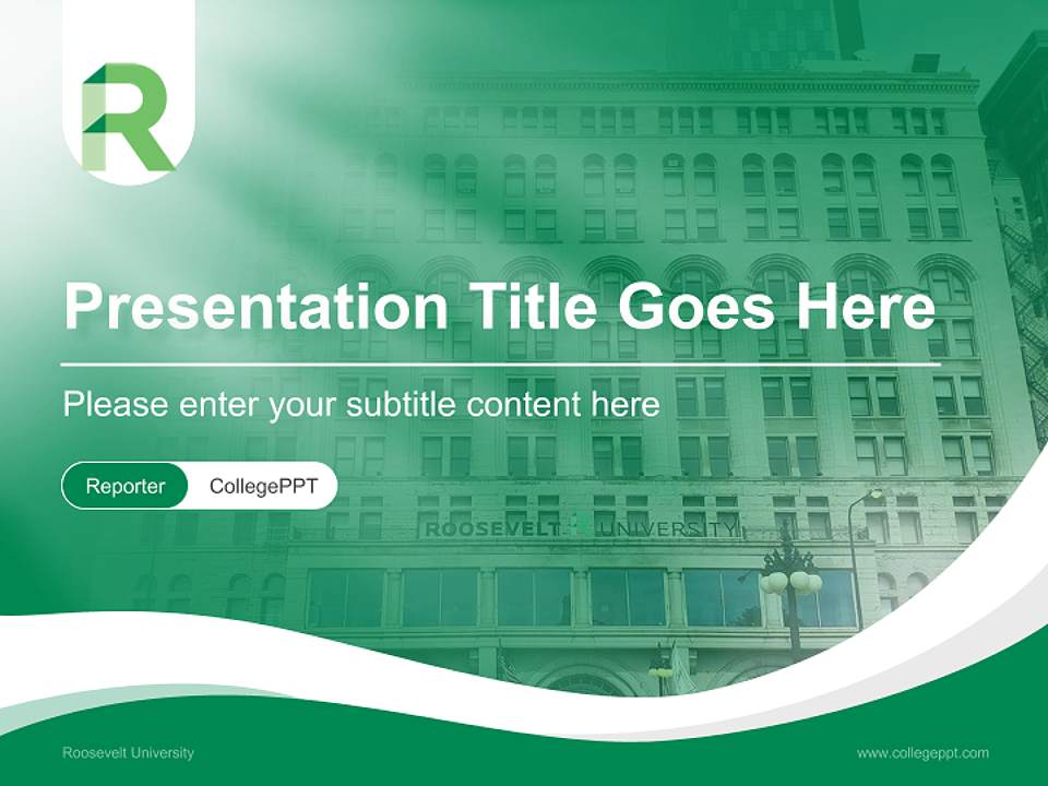 Roosevelt University Lecture Sharing and Networking Event PPT Template4:3 ratio PPT effect preview image4