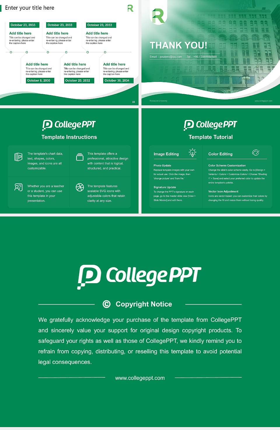 Roosevelt University Lecture Sharing and Networking Event PPT Template4:3 ratio PPT effect preview image4