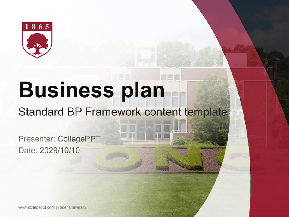 Rider University Competition/Entrepreneurship Contest PPT Template4:3 ratio PPT effect preview image9