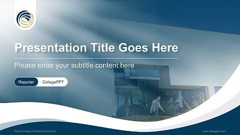 Pacific College of Health and Science Lecture Sharing and Networking Event PPT Template