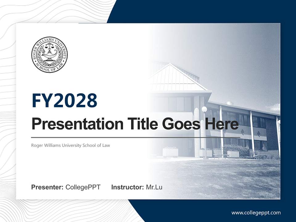 Roger Williams University School of Law Academic Presentation/Research Findings Report PPT Template4:3 ratio PPT effect preview image5