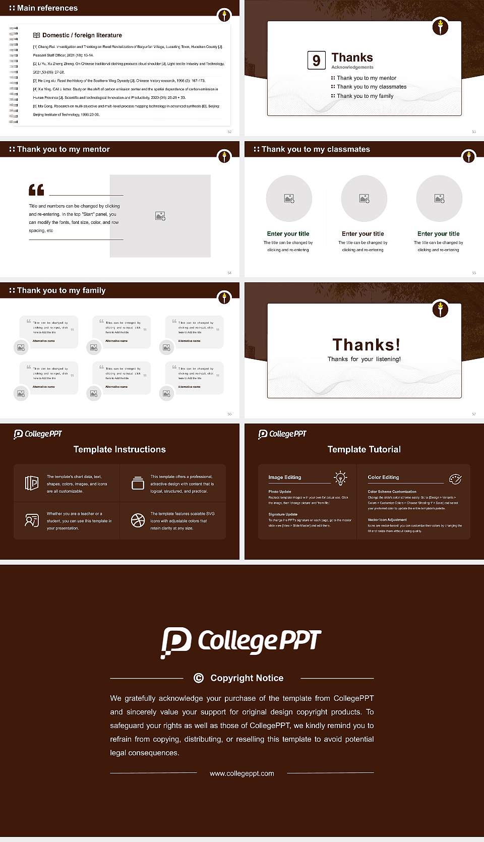 Rowan University Graduation Thesis Defense PPT Template16:9 ratio PPT effect preview image7
