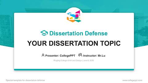 Ringling College of Art and Design Graduation Thesis Defense PPT Template