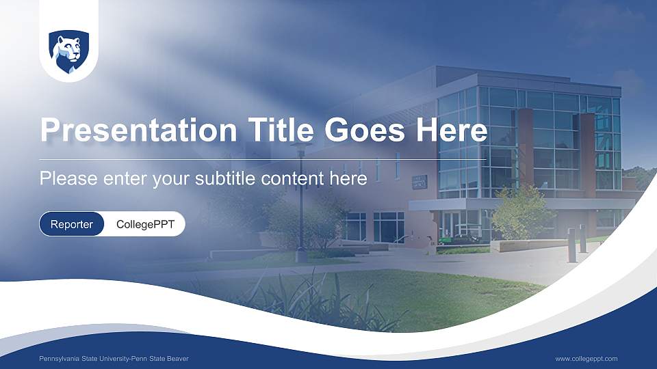 Pennsylvania State University-Penn State Beaver Lecture Sharing and Networking Event PPT Template16:9 ratio PPT effect preview image