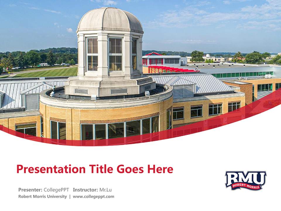 Robert Morris University Course/Courseware Creation PPT Template4:3 ratio PPT effect preview image5