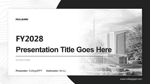 Paul Quinn College Academic Presentation/Research Findings Report PPT Template