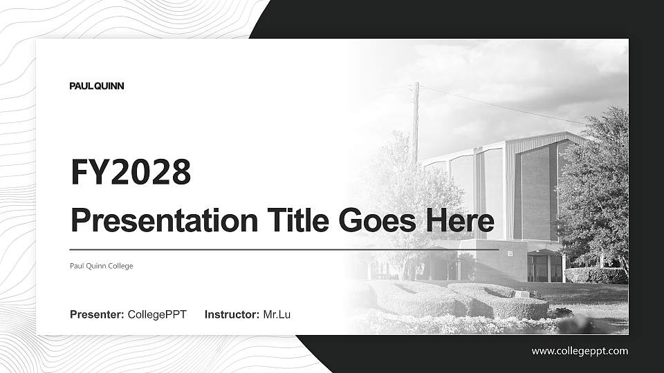 Paul Quinn College Academic Presentation/Research Findings Report PPT Template16:9 ratio PPT effect preview image