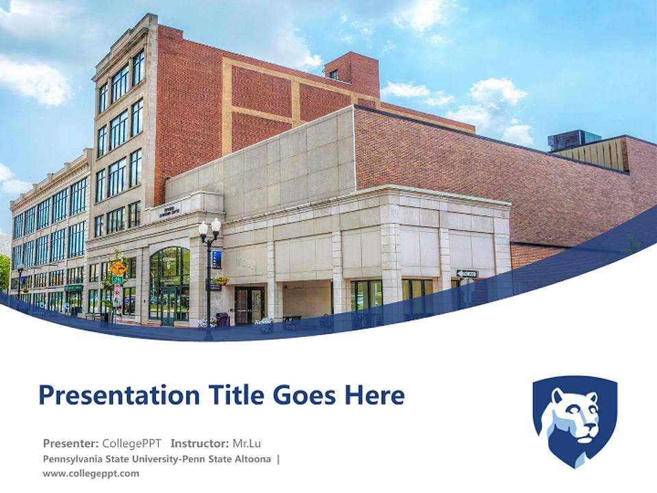 Pennsylvania State University-Penn State Altoona Course/Courseware Creation PPT Template4:3 ratio PPT effect preview image5