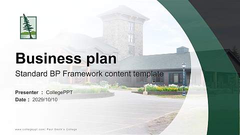 Paul Smith’s College Competition/Entrepreneurship Contest PPT Template