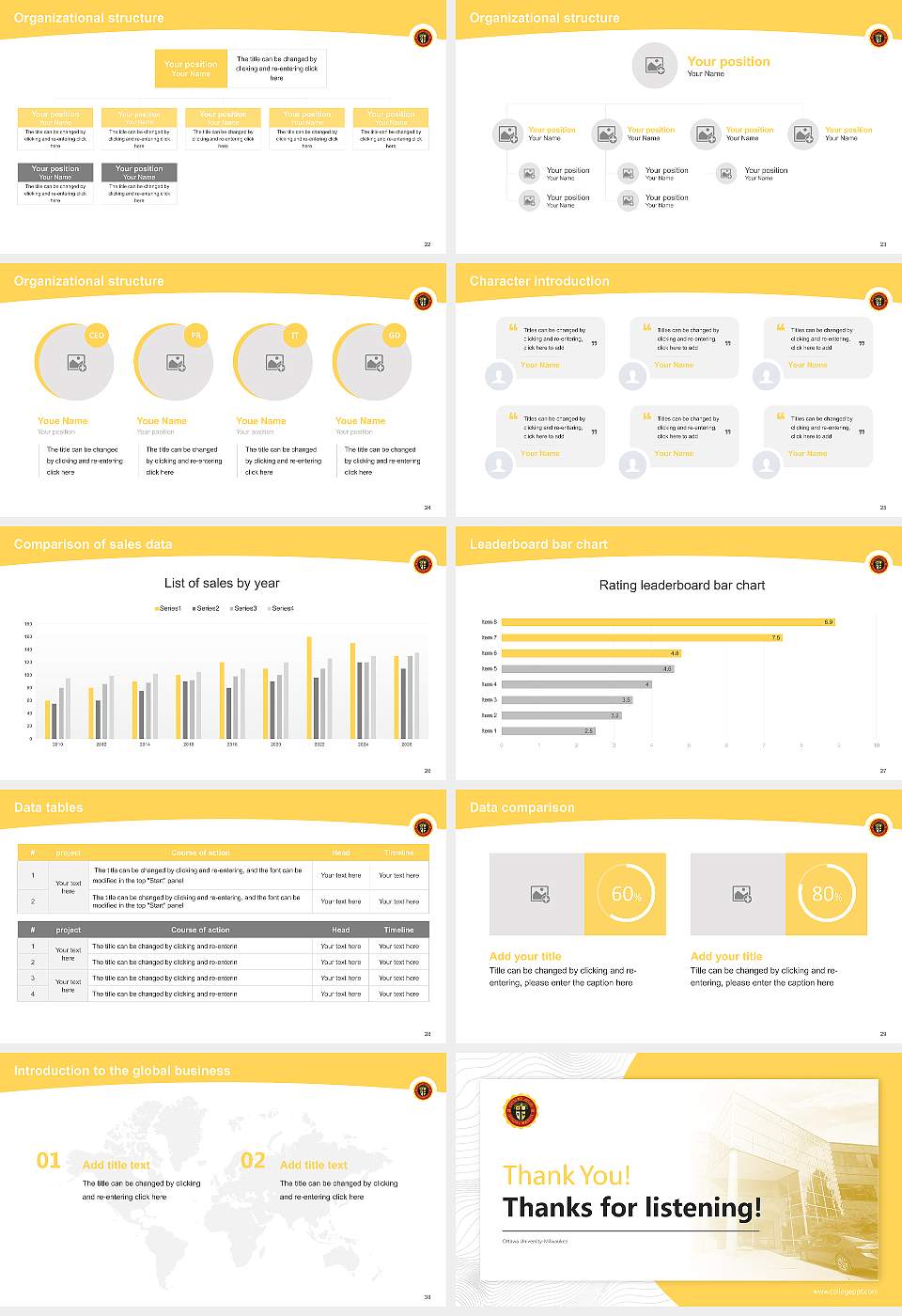 Ottawa University-Milwaukee Academic Presentation/Research Findings Report PPT Template16:9 ratio PPT effect preview image4