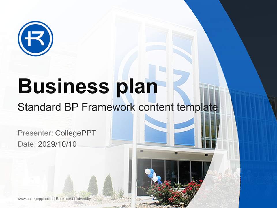 Rockhurst University Competition/Entrepreneurship Contest PPT Template4:3 ratio PPT effect preview image9