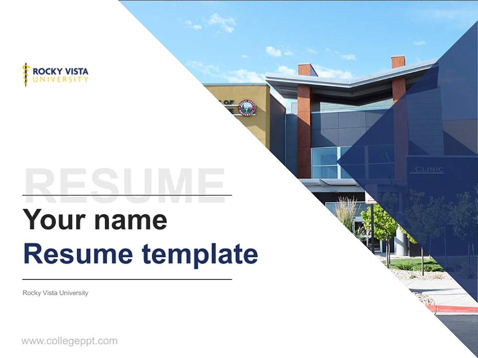 Rocky Vista University Resume PPT Template4:3 ratio PPT effect preview image5