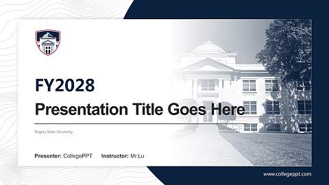 Rogers State University Academic Presentation/Research Findings Report PPT Template