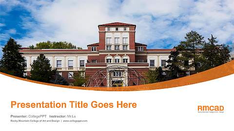 Rocky Mountain College of Art and Design Course/Courseware Creation PPT Template