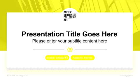 Pacific Northwest College of Art National Scholarship Defense PPT Template