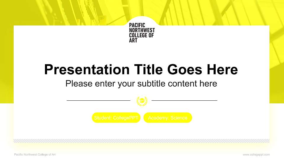 Pacific Northwest College of Art National Scholarship Defense PPT Template16:9 ratio PPT effect preview image