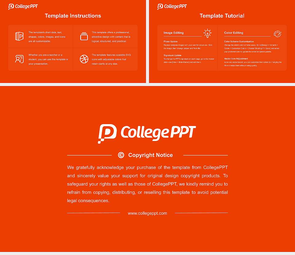 Parker University Course/Courseware Creation PPT Template16:9 ratio PPT effect preview image5