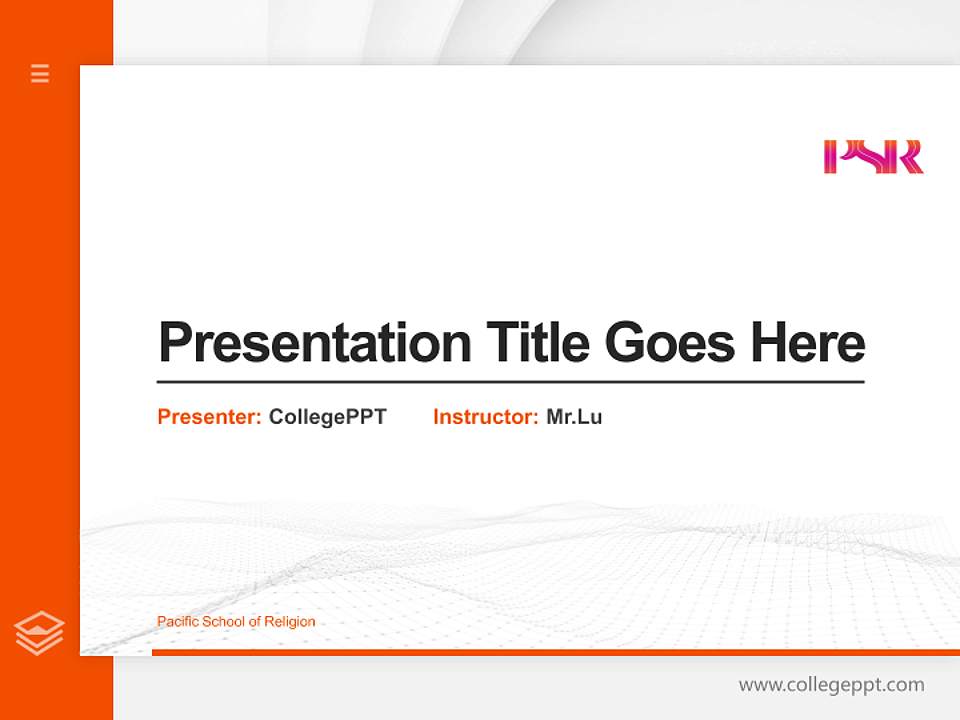 Pacific School of Religion Thesis Proposal/Graduation Defense PPT Template4:3 ratio PPT effect preview image5