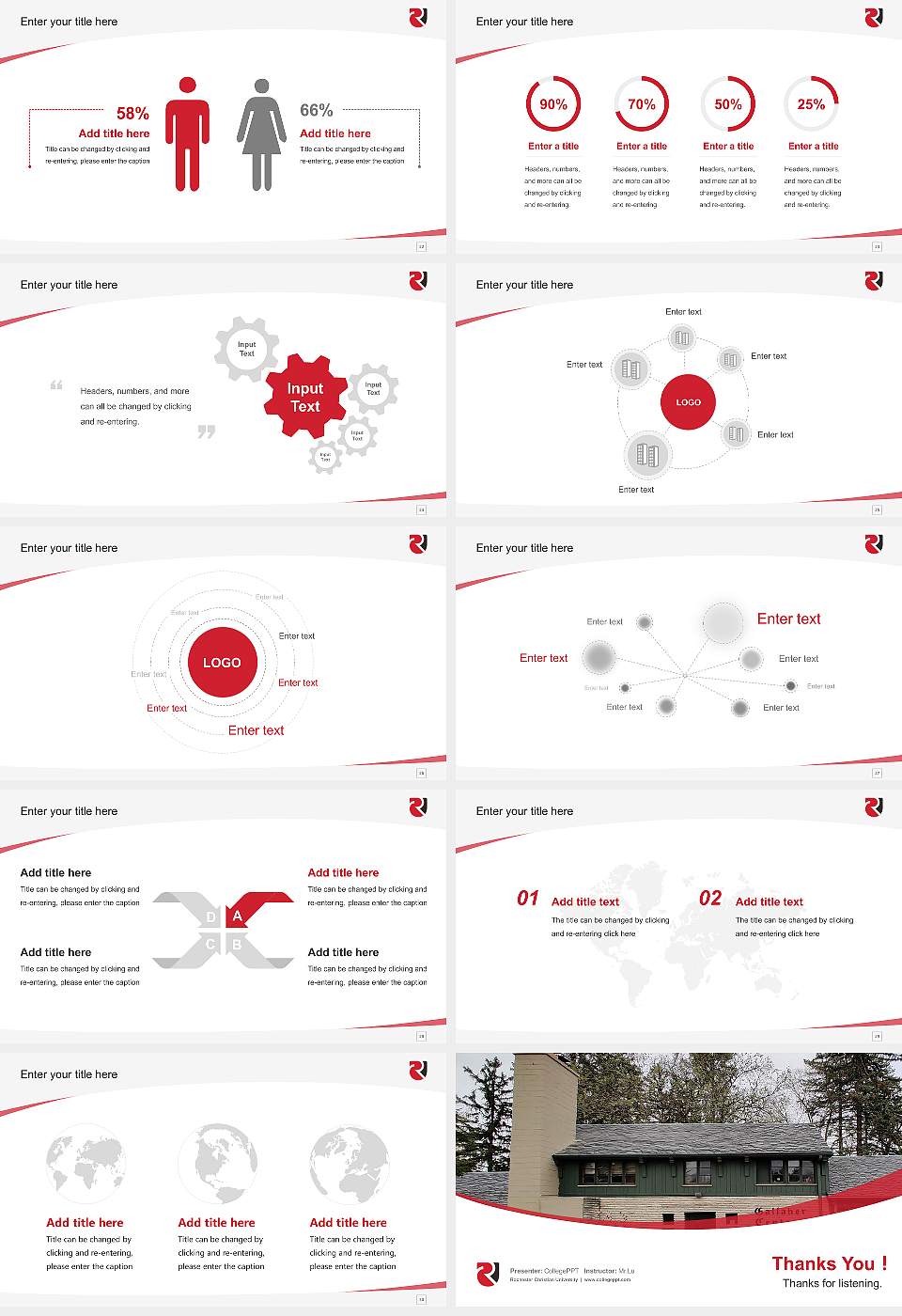 Rochester Christian University Course/Courseware Creation PPT Template16:9 ratio PPT effect preview image4